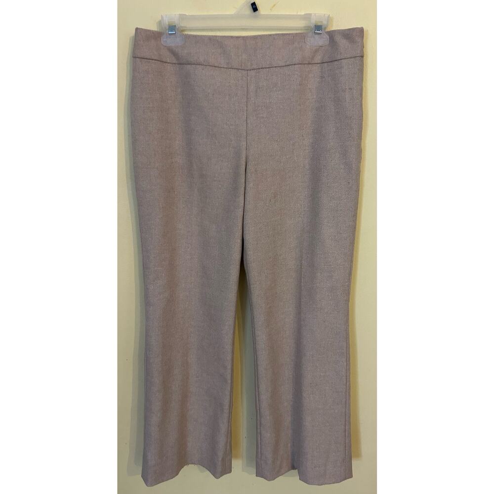 Talbots tan classic side zip wool dress pants size 10